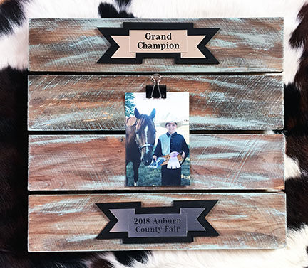 rustic photo display