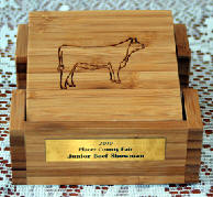 Bamboo coaster set